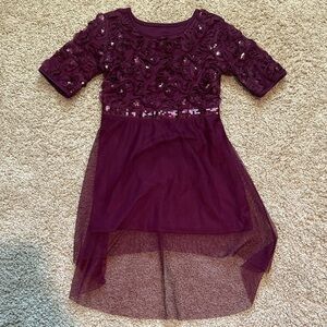 Wonder Nation Plum Sequin Kids Dress